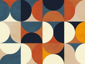 ジオメトリー ニュー12 ブラウン 作： 