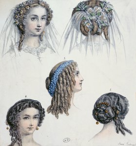 花嫁と他人の髪型、1853年 作： Anais Toudouze