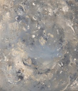 柔らかなブルーグレーの流れ 作： 