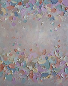 柔らかなパステルカラーの花びら 作： 