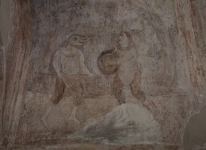 11世紀のHippodromの戦闘シーン 作： Ancient Russian frescos