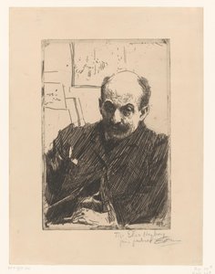 マックス・リーバーマンの肖像 作： Anders Leonard Zorn (signed by artist)