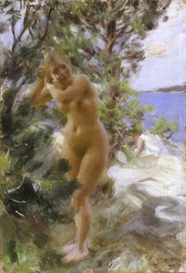 お風呂の後 作： Anders Leonard Zorn