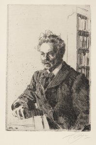 August Strindberg (1849-1912) - Zorn, Anders Leonard (1860-1920) - 1910 - エッチング - 29,8x19,8 - 個人蔵 作： Anders Leonard Zorn