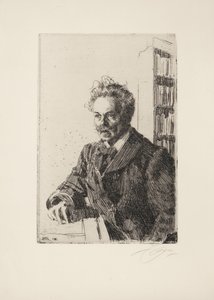 アウグストストリンドバーグ、1910年 作： Anders Leonard Zorn