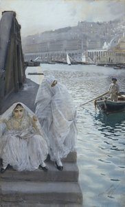 アルジェの港から par Zorn, Anders Leonard (1860-1920).紙に水彩画、サイズ：67x41 作： Anders Leonard Zorn