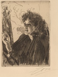 タバコを持つ少女、1891年。