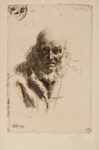 老人の頭 作： Anders Leonard Zorn