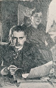 ゾーン夫妻、1890年。1898年 作： Anders Leonard Zorn
