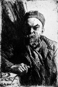 詩人ポール・ヴェルレーヌの肖像1844-1896、1895 作： Anders Leonard Zorn