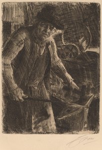 マスタースミス、1907年。 作： Anders Leonard Zorn