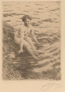 ウェット、1911年。 作： Anders Leonard Zorn