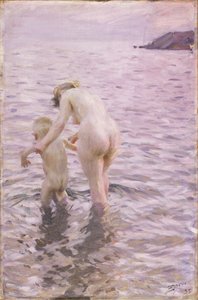 お母さんと 作： Anders Leonard Zorn