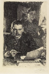 ゾーンとその妻、1890 作： Anders Leonard Zorn