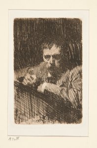 ペインター・エッチャー（自画像） 作： Anders Leonard Zorn