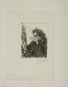 タバコを持つ少女 II 作： Anders Leonard Zorn
