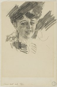 女性の頭 作： Anders Zorn