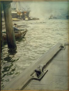 ハンブルクの港で 作： Anders Leonard Zorn