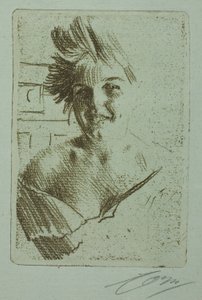 笑うモデルⅠ 作： Anders Leonard Zorn