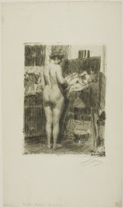 写真の前のモデル 作： Anders Leonard Zorn