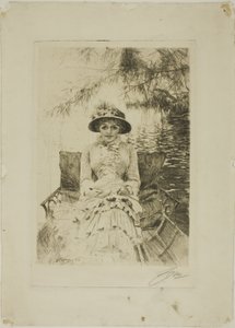 テムズ川沿い 作： Anders Leonard Zorn