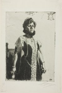 Oxenstierna (Mrs. Aurore Klintberg, née Oxenstierna, 全長) 作： Anders Leonard Zorn