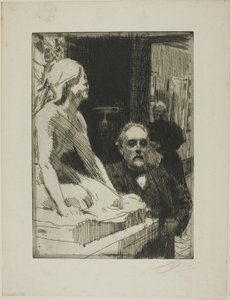 ポントゥス・フュルステンベルグとその妻（ハッセルベルグの「カエル」の近くに立つ） 作： Anders Zorn