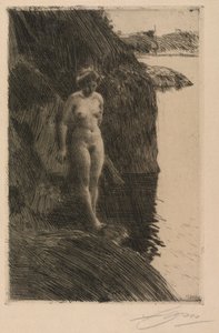 絶壁 作： Anders Leonard Zorn