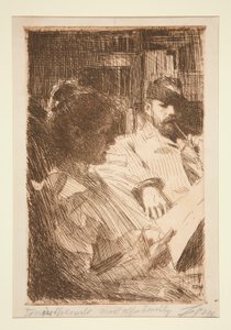 レディング（チャールズ・ディアリング夫妻） 作： Anders Leonard Zorn
