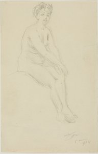 着席女性ヌード 作： Anders Leonard Zorn
