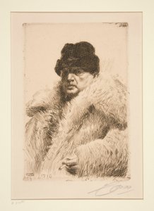 自画像 1916年 作： Anders Leonard Zorn
