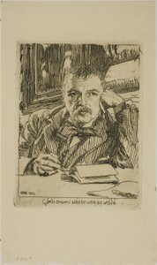 碑文のある自画像 作： Anders Leonard Zorn