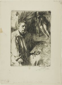 モデル II との自画像 作： Anders Leonard Zorn