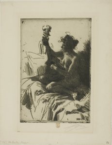 お土産やギター 作： Anders Leonard Zorn
