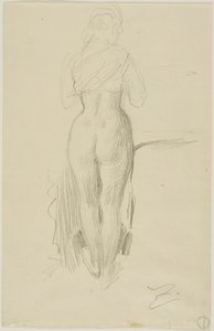 後ろから見た女性の立像 作： Anders Zorn