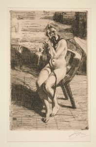 ヘアリボン、1912 作： Anders Leonard Zorn