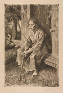 城壁の上 作： Anders Leonard Zorn