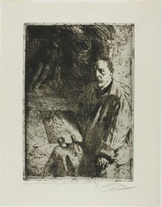 ゾーンと彼のモデル 作： Anders Leonard Zorn