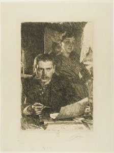 ゾーンと彼の妻 作： Anders Leonard Zorn
