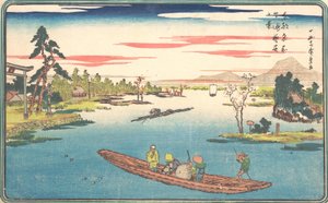 真崎の晩春の眺め, 1831., 1831. 作： Ando Hiroshige
