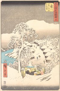 山里富士川、旧宮地山、1855., 1855. 作： Ando Hiroshige