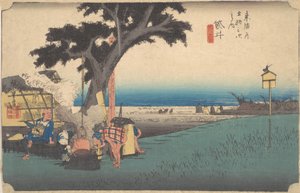 袋井、 で 茶屋、 か。 １８３４。、 か。 １８３４。 作： Ando Hiroshige