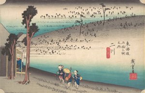 二川、 サル が 馬場、 か。 １８３４。、 か。 １８３４。 作： Ando Hiroshige