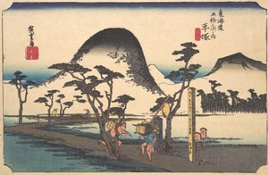 平塚、 畷 度、 か。 １８３４。、 か。 １８３４。 作： Ando Hiroshige