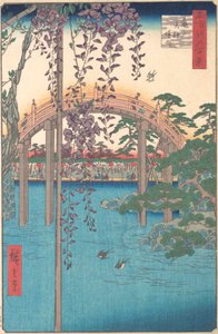 亀戸天神境内にて、1856., 1856. 作： Ando Hiroshige