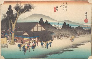 石部、 め側 里、 か。 １８３４。、 か。 １８３４。 作： Ando Hiroshige