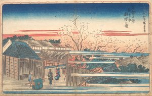 吉原の朝桜。 作： Ando Hiroshige