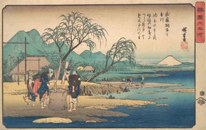 むさし： ちょふ の たまがわ、 か。 １８３３。、 か。 １８３３。 作： Ando Hiroshige