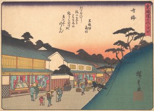 鳴海、東海道五十三次から、初期...、20世紀初頭。 作： Ando Hiroshige