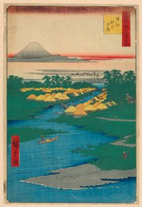 堀切運河の猫実 名所江戸百景 96号 (堀江猫実) 作： Ando Hiroshige